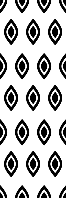 Geometrický vinylový koberec černobílé tvary - TenStickers