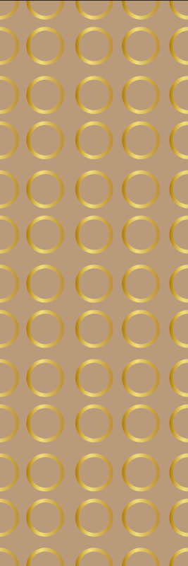 Geometrický vinylový koberec zlaté kruhy - TenStickers