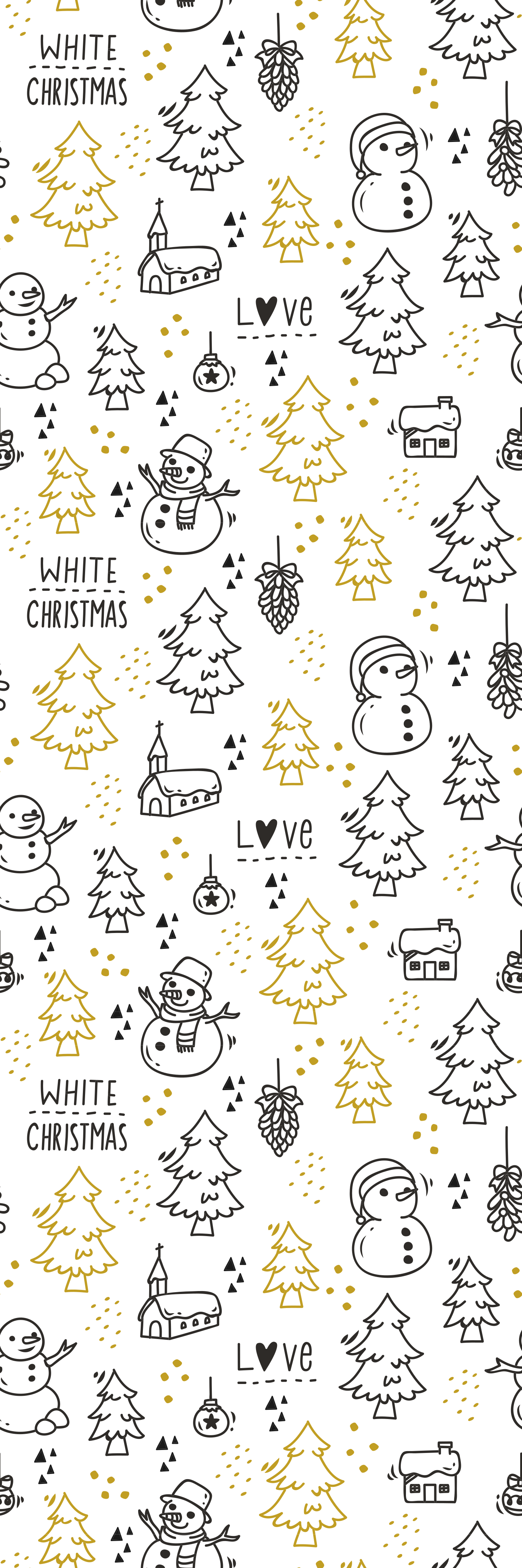 Vinylový koberec vánoce černozlatý vánoční vzor - TenStickers