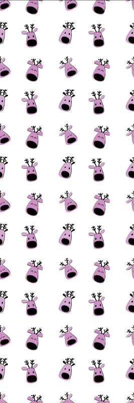 Vinylový koberec vánoce růžový jelen vzor - TenStickers