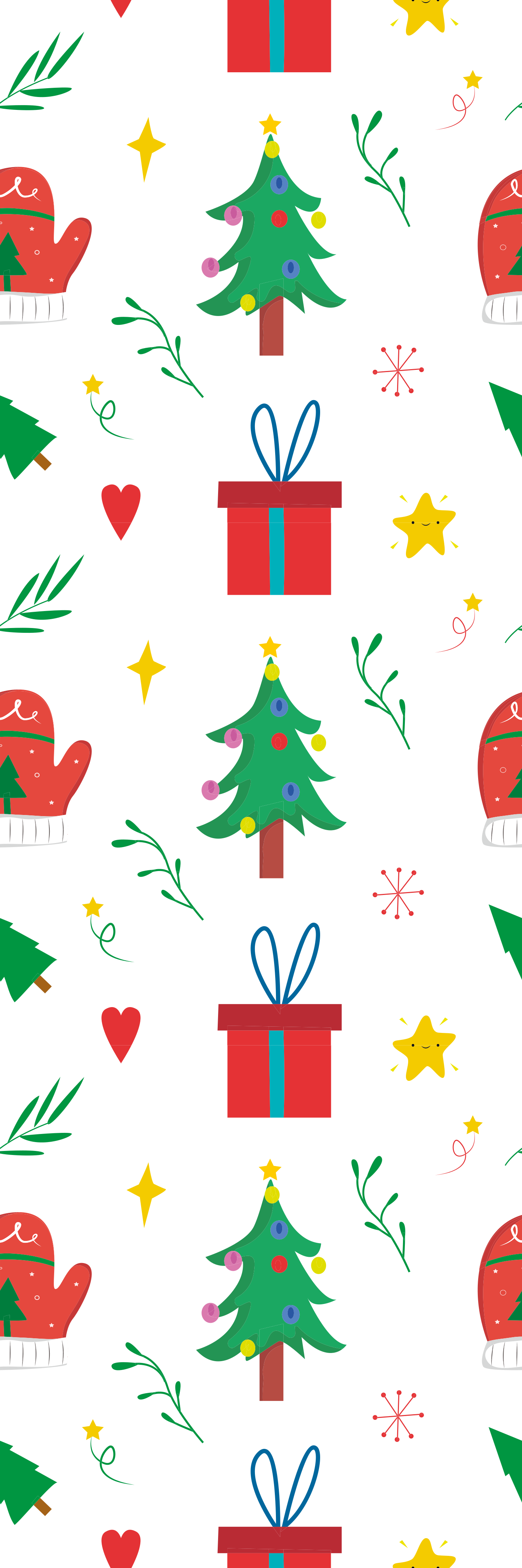 Vinylový koberec vánoce barevné dárky a rukavice - TenStickers
