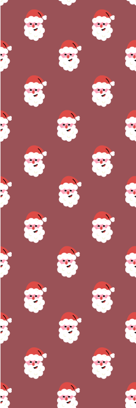 Vinylový koberec vánoce vzor santa claus červený - TenStickers