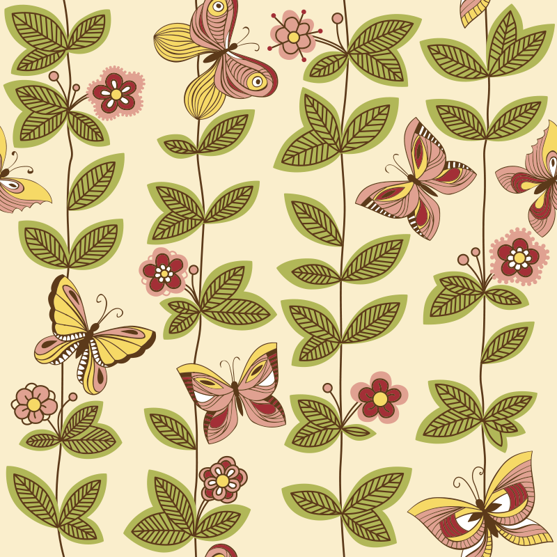 Vinylový koberec do ložnice motýli - TenStickers