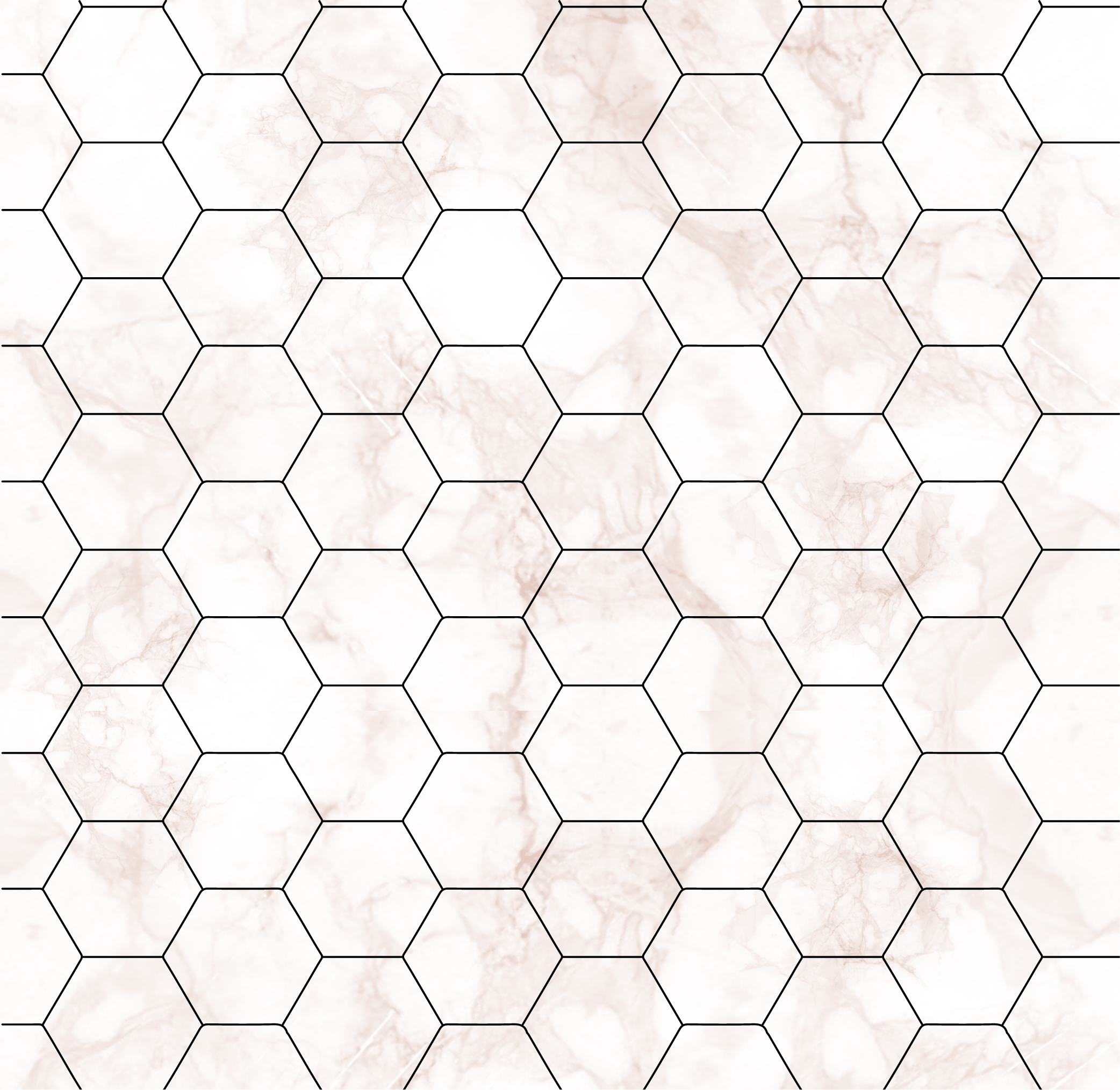 Vinylový koberec do ložnice mramorové hexagonové dlaždice - TenStickers