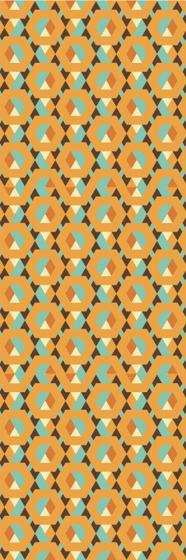 Vinylový koberec do ložnice geometrické klidné tvary - TenStickers