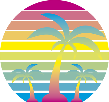 Přírodní vinylový koberec s vintage západem slunce - TenStickers