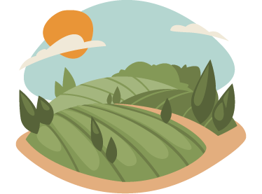 Přírodní vinylový koberec ilustrace polí - TenStickers