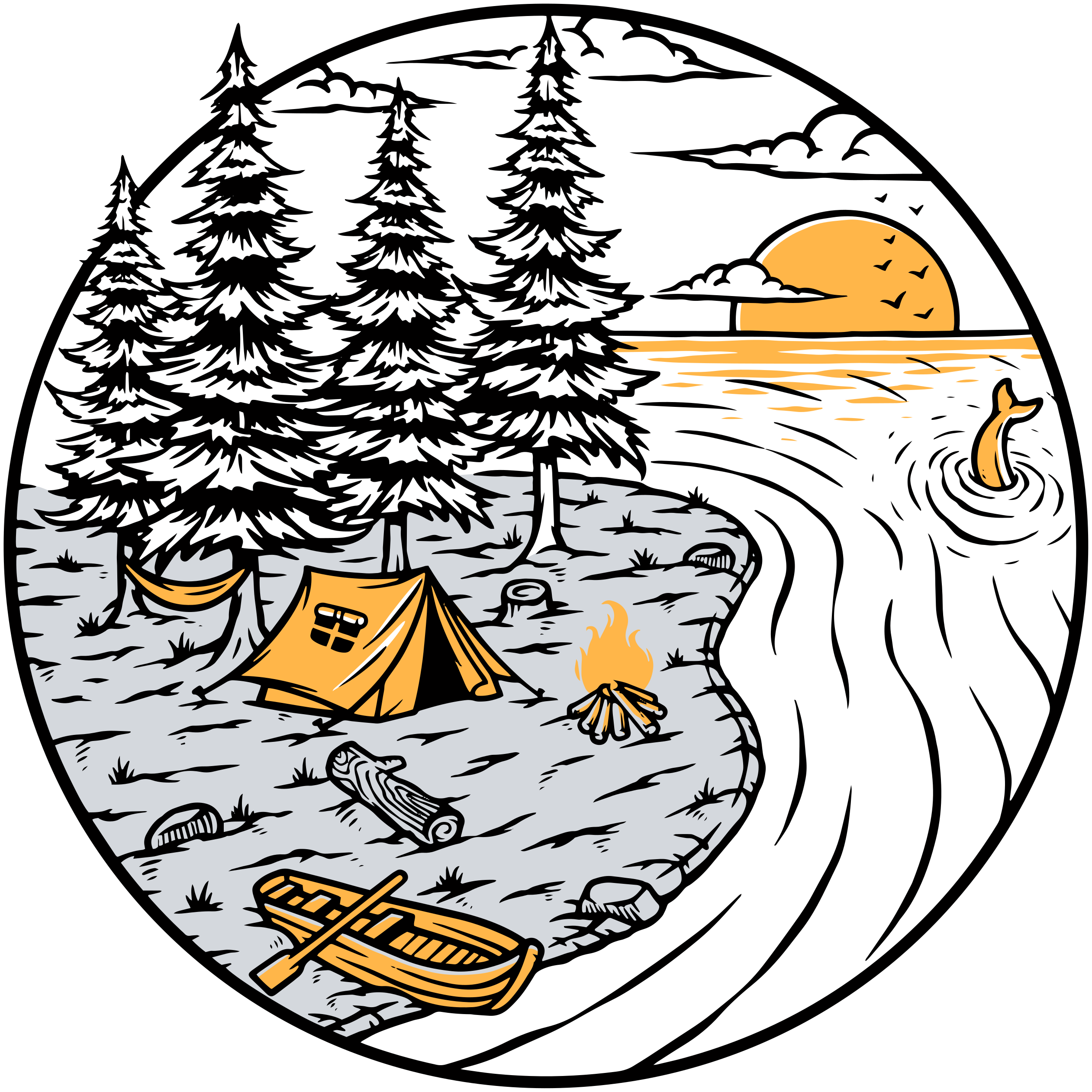 Přírodní vinylový koberec s motivem žluté krajiny - TenStickers