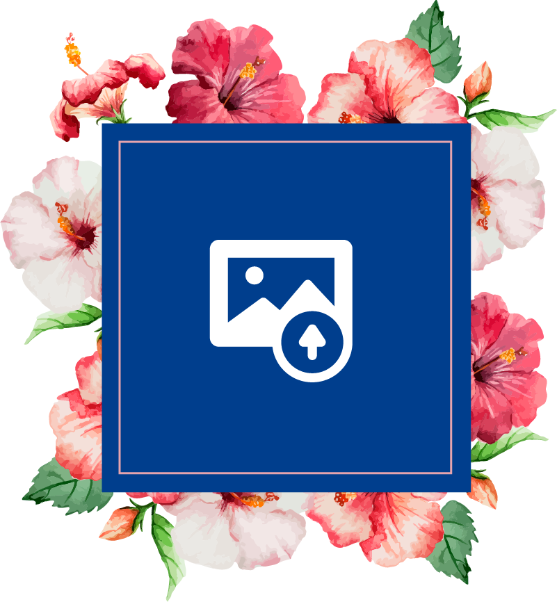 Přírodní vinylový koberec design hibiscus květinový - TenStickers