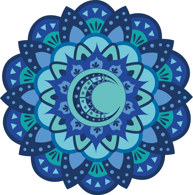 Přírodní vinylový koberec bohatý botanický mandala - TenStickers