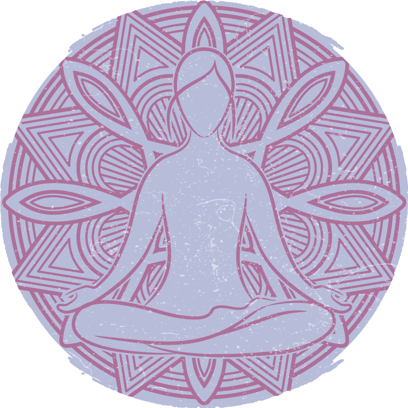 Přírodní vinylový koberec meditační mandala - TenStickers