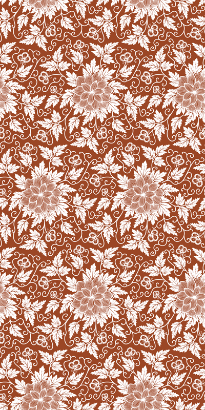 Přírodní vinylový koberec botanická kompozice - TenStickers