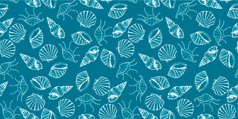 Přírodní vinylový koberec styl mušle - TenStickers