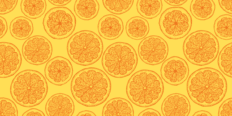 Přírodní vinylový koberec s motivem citrusového plátku - TenStickers