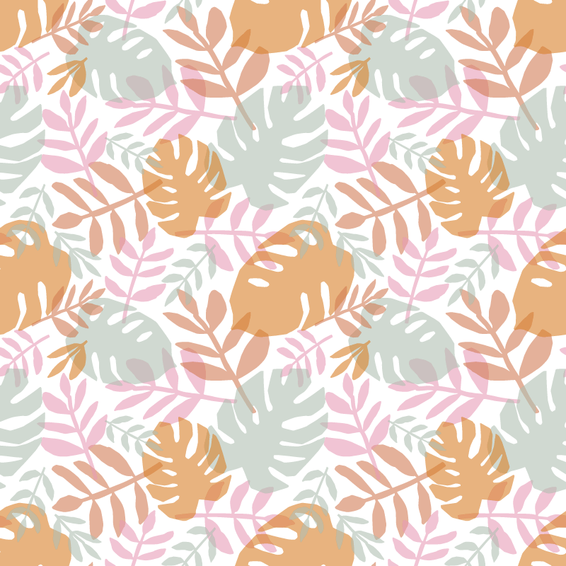 Přírodní vinylový koberec s motivem zeleného listu - TenStickers