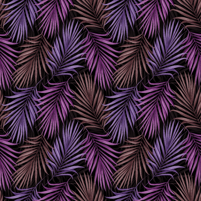 Přírodní vinylový koberec s motivem fialového listu - TenStickers