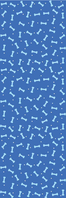 Vinylový koberec do ložnice s modrým pozadím kostí - TenStickers