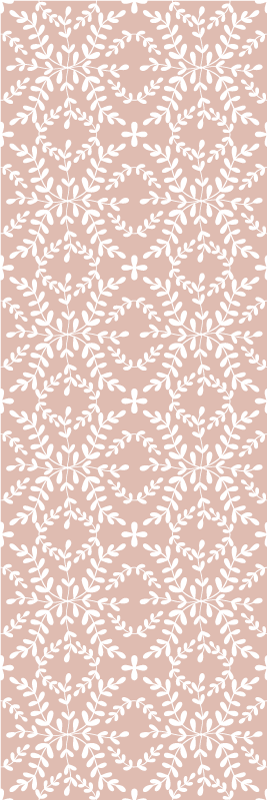 Vinylový koberec do ložnice s vintage vzorem listů - TenStickers