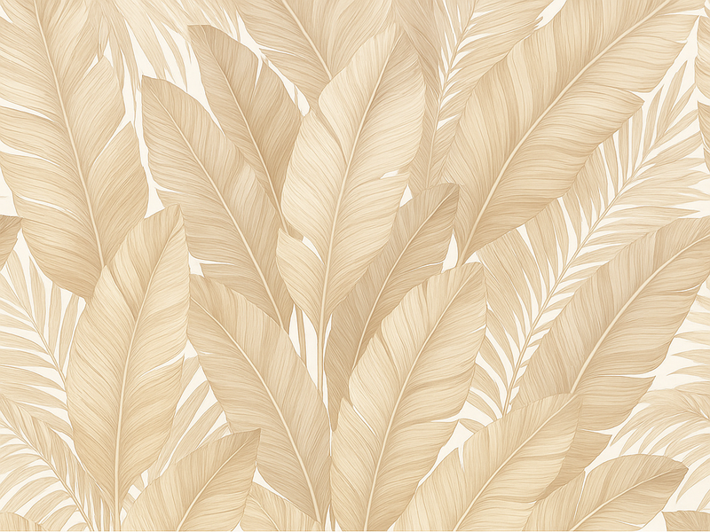 Vinylový koberec do ložnice měkká botanika - TenStickers