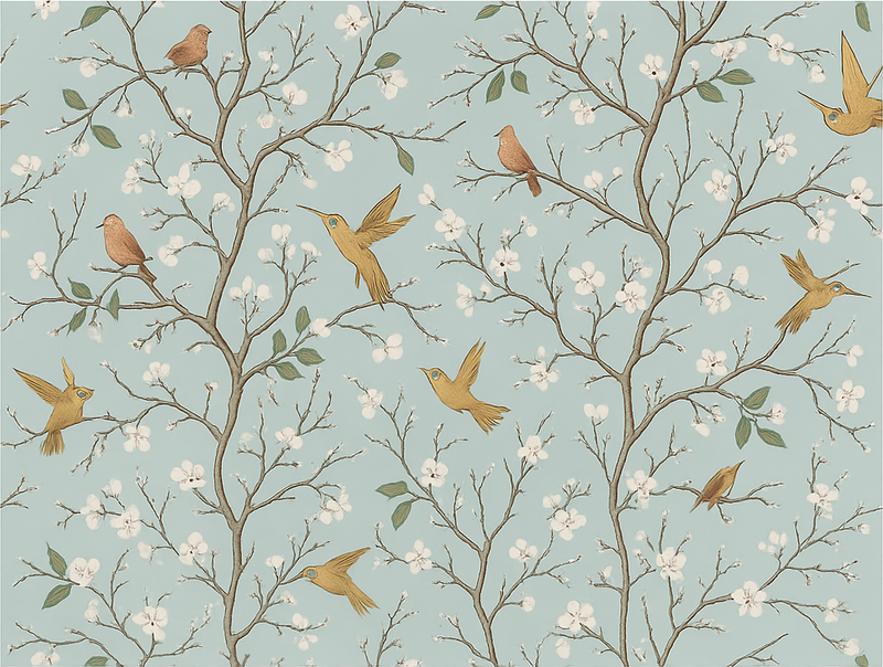 Vinylový koberec do ložnice elegantní jaro - TenStickers