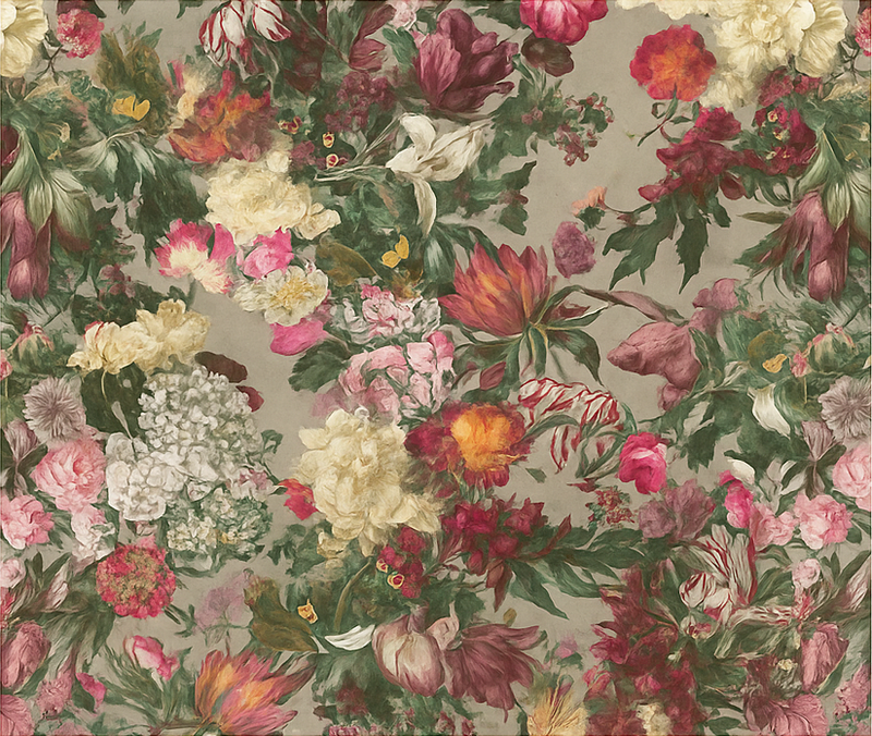 Vinylový koberec do ložnice vintage květiny - TenStickers