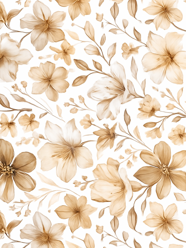 Vinylový koberec do ložnice s realistickým květinovým vzorem - TenStickers