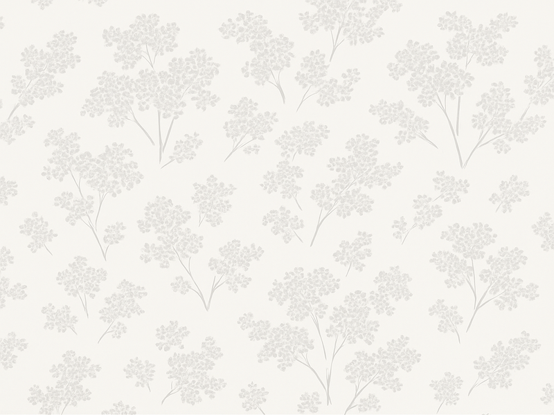 Vinylový koberec do ložnice bílé květiny - TenStickers