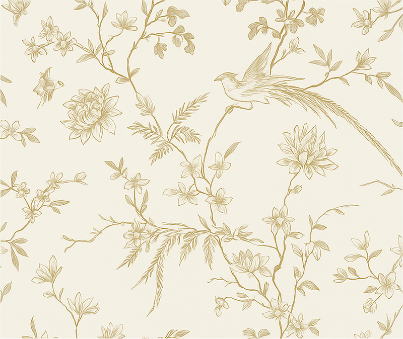 Vinylový koberec do ložnice s elegantním květinovým vzorem - TenStickers