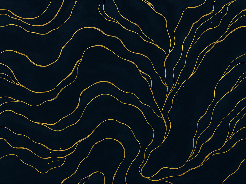 Vinylový koberec do ložnice tmavě modrý a zlatý mramor - TenStickers