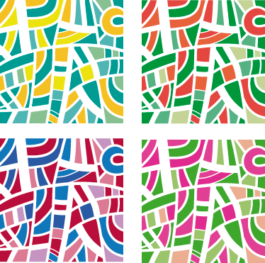 Geometrický vinylový koberec v mnoha barvách - TenStickers