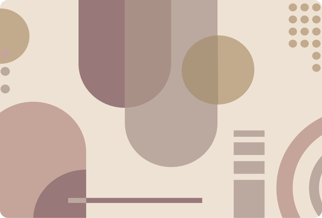Geometrický vinylový koberec hnědý moderní umění - TenStickers
