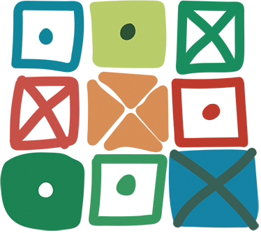 Geometrický vinylový koberec v designu různých čtverců - TenStickers