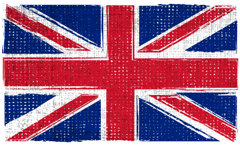 Geometrický vinylový koberec britský grunge flag - TenStickers