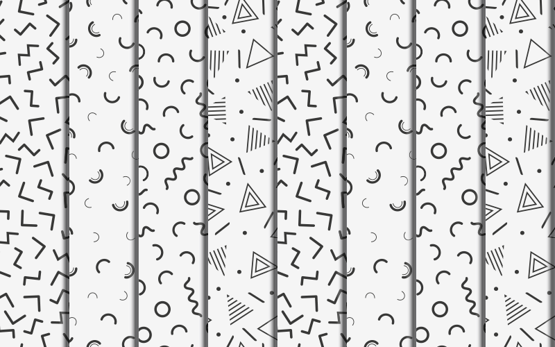 Geometrický vinylový koberec retro geometrické tvary - TenStickers