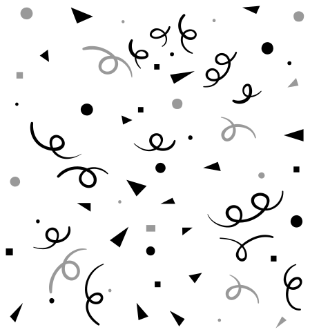 Geometrický vinylový koberec Černobílé konfety - TenStickers