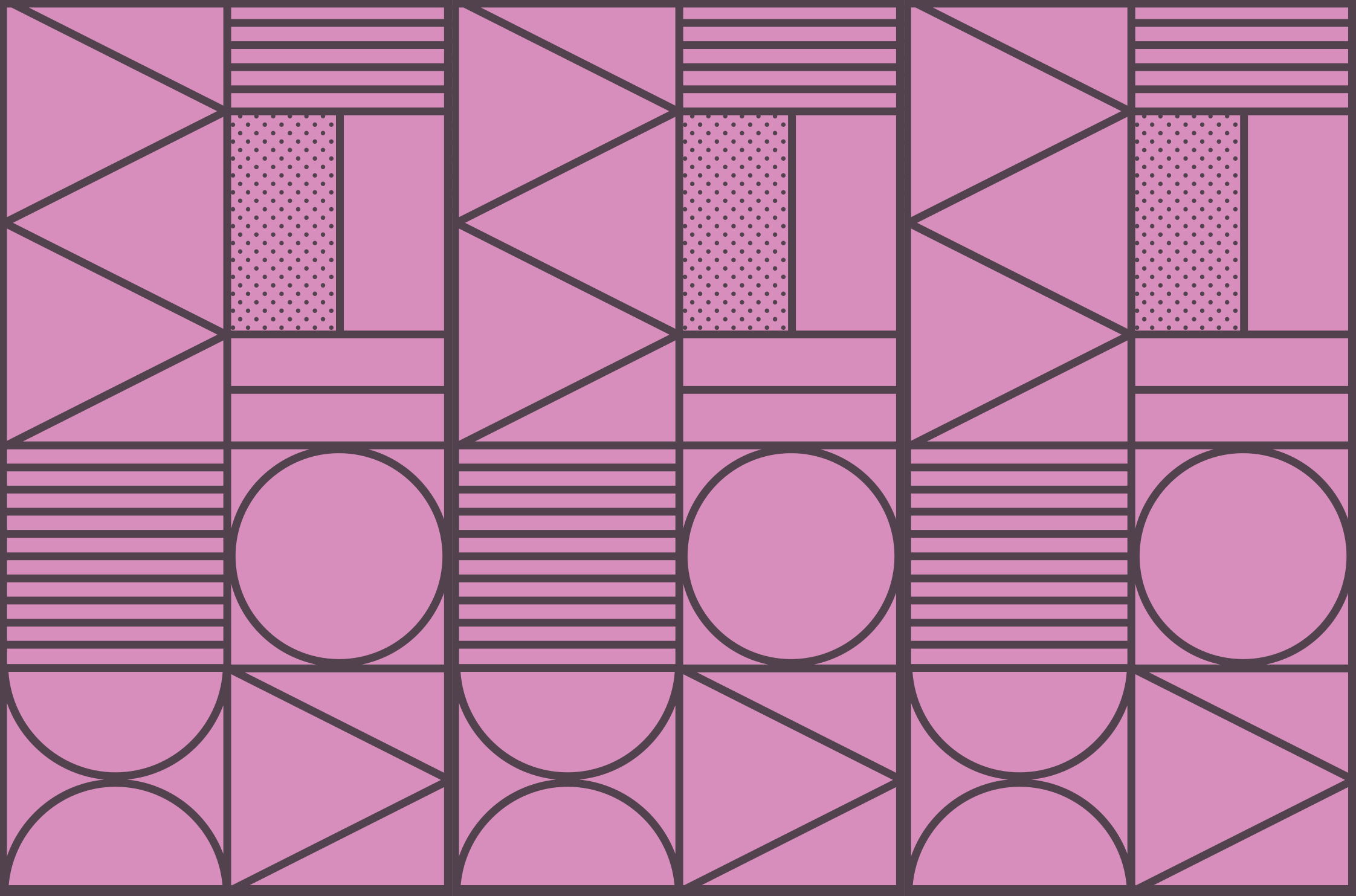 Geometrický vinylový koberec v růžovém a šedém provedení - TenStickers