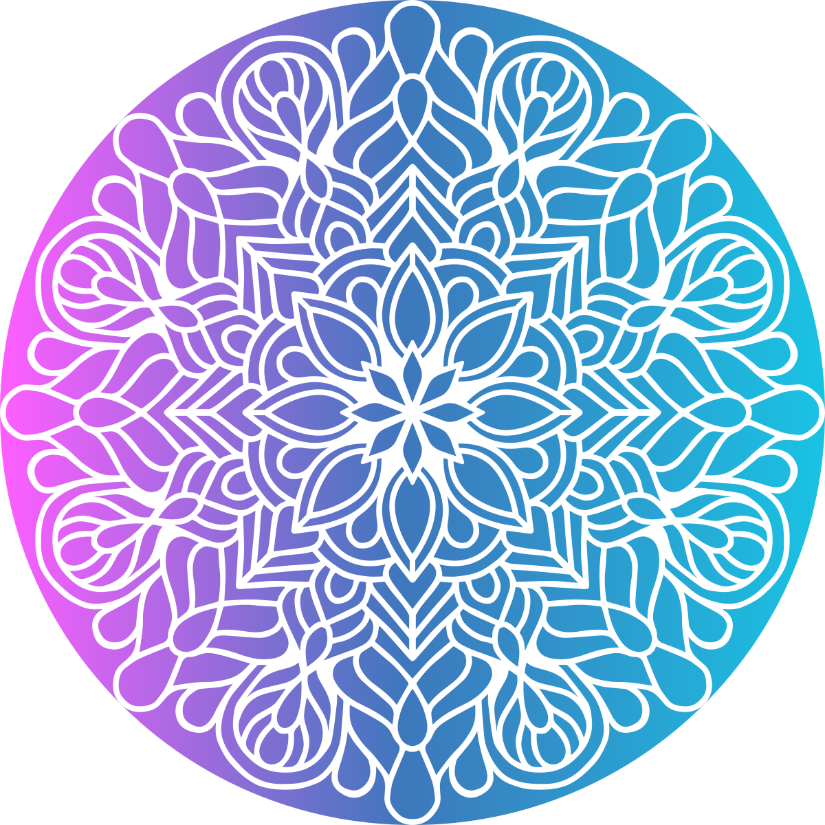 Geometrický vinylový koberec s živým kruhovým motivem - TenStickers