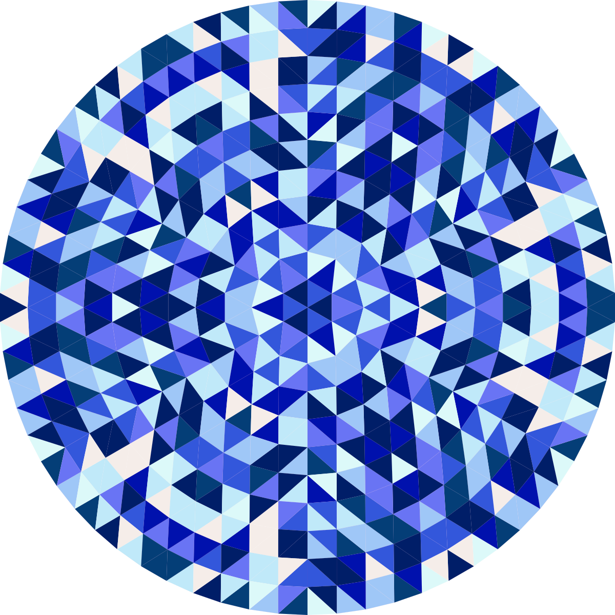 Geometrický vinylový koberec s modrým kruhovým vzorem - TenStickers