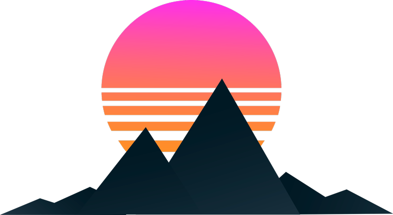 Geometrický vinylový koberec horský západ slunce - TenStickers