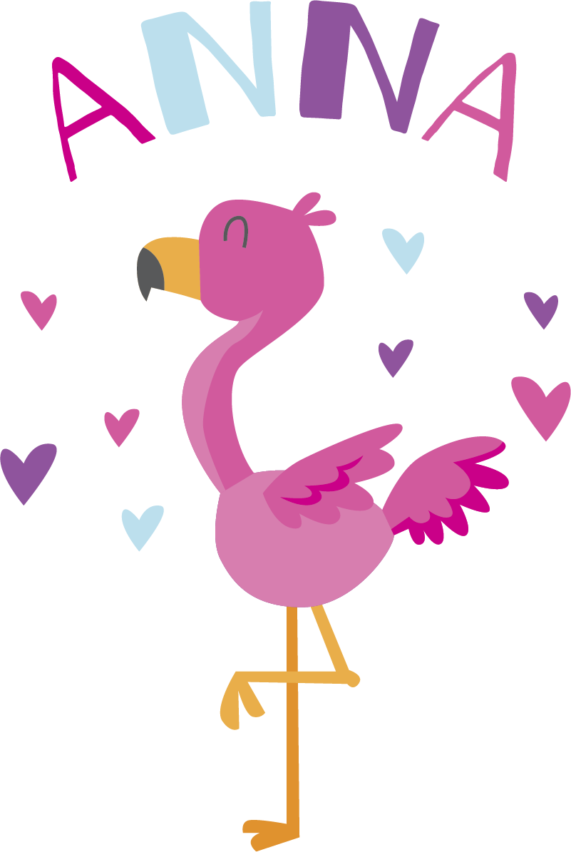 Vinylový koberec pro děti s personalizovaným flamencem - TenStickers