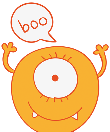 Vinylový koberec pro děti s žlutým monsterem - TenStickers