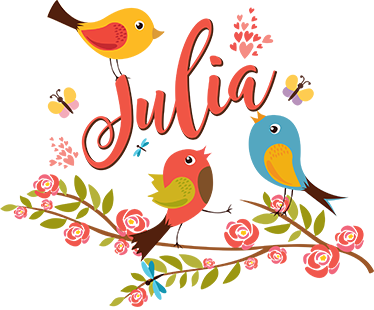 Vinylový koberec pro děti jarní ptáčci s jménem - TenStickers