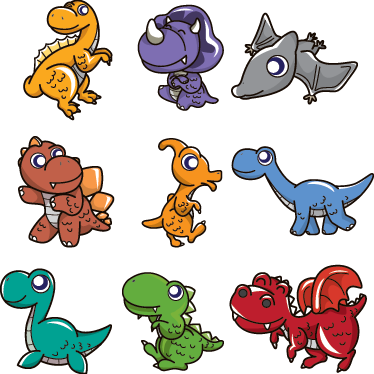 Vinylový koberec pro děti s dinosaury pro miminka - TenStickers