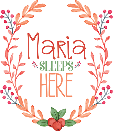 Vinylový koberec pro děti jméno spí tady - TenStickers