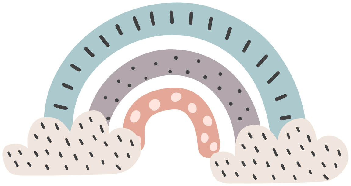 Vinylový koberec pro děti v trojbarevném nordickém duhu - TenStickers