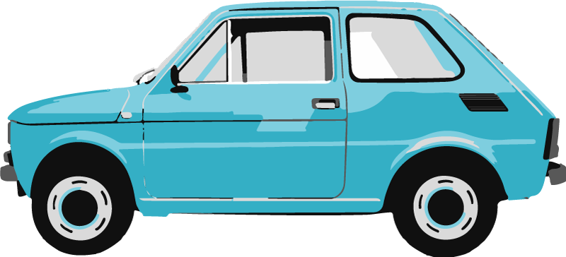 Vinylový koberec pro děti modré vintage auto - TenStickers