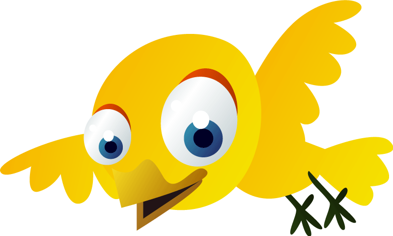 Vinylový koberec pro děti s žlutým létajícím ptákem - TenStickers