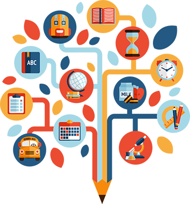 Vinylový koberec pro děti vědecký strom - TenStickers