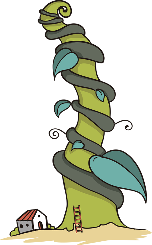 Vinylový koberec pro děti kouzelné fazolové rostliny - TenStickers