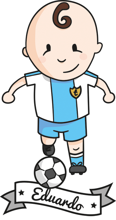 Vinylový koberec pro děti s personalizací fotbalista - TenStickers